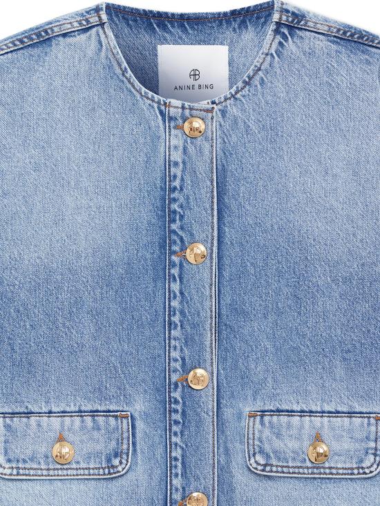 26SS 애니빙 수트 자켓 A0111565WHD33 CASPIAN BLUE WASHED BLUE - ANINE BING