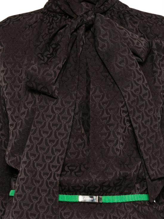 26SS 구찌 미디 원피스 855769 ZAUDP2206 JACQUARD KHAKI - GUCCI