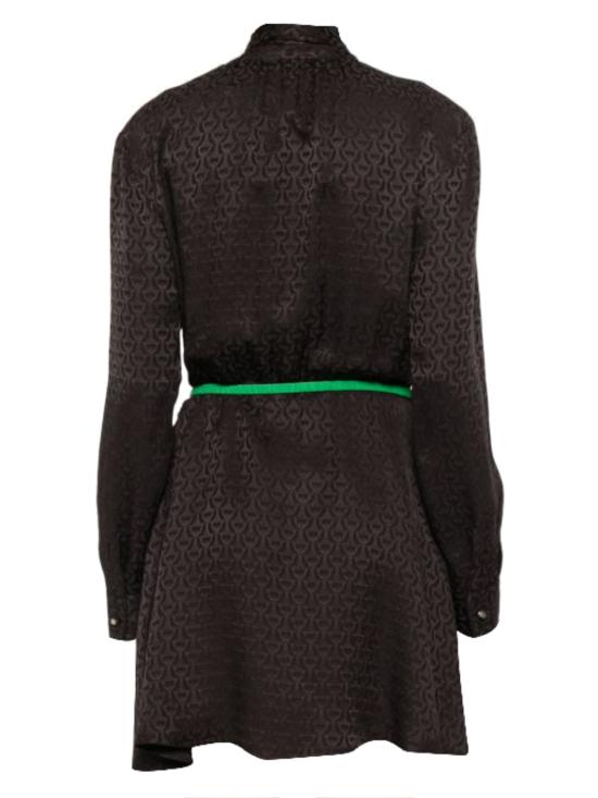 26SS 구찌 미디 원피스 855769 ZAUDP2206 JACQUARD KHAKI - GUCCI