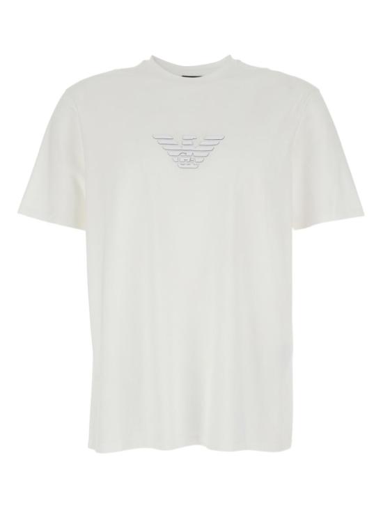 26SS 엠포리오 아르마니 반팔 티셔츠 EM004583 AF13669M0306 OFF WHITE EAGLE