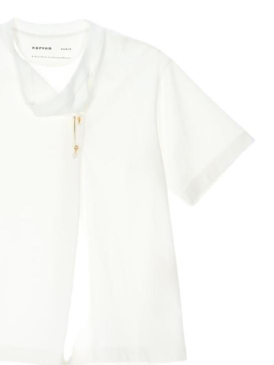 26SS 까르벵 반팔 티셔츠 6261K21051 N000 White - CARVEN