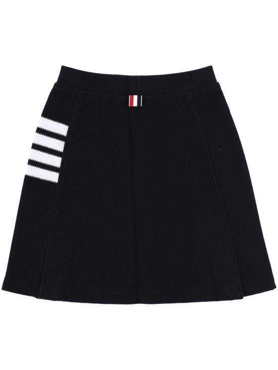 26SS 톰브라운 텍스처드 피케 4바 박스 플리츠 미니 스커트 FJK146A J0248415 Blue - THOM BROWNE