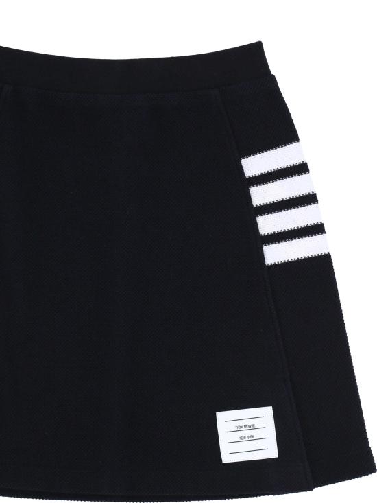 26SS 톰브라운 텍스처드 피케 4바 박스 플리츠 미니 스커트 FJK146A J0248415 Blue - THOM BROWNE