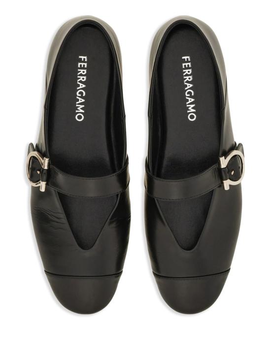 26SS 살바토레 페라가모 플랫 슈즈 01J947 7836781C Black - SALVATORE FERRAGAMO