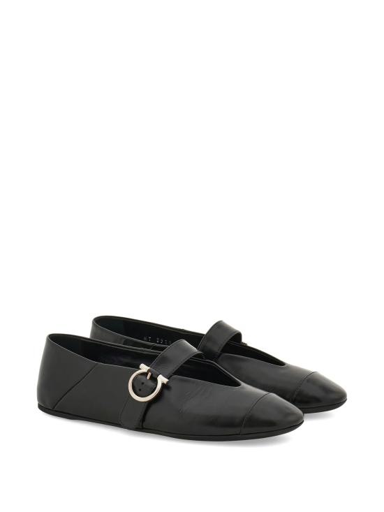 26SS 살바토레 페라가모 플랫 슈즈 01J947 7836781C Black - SALVATORE FERRAGAMO