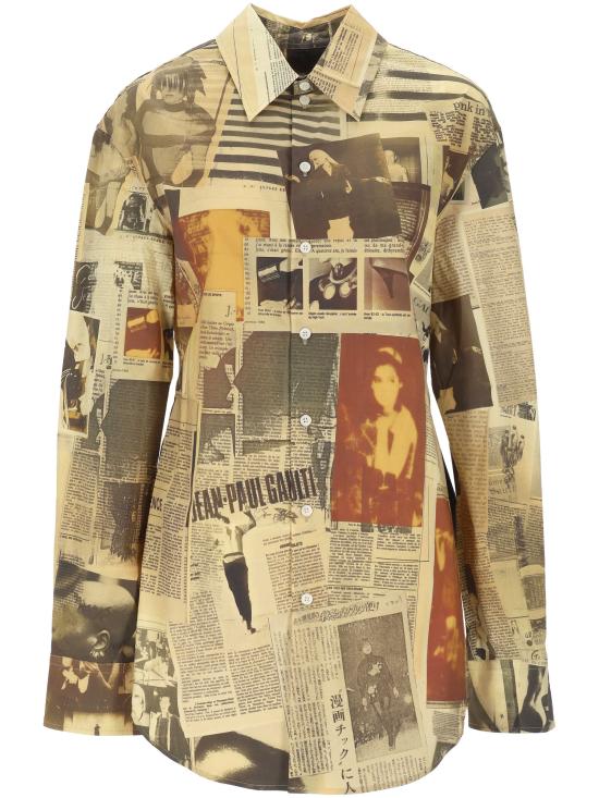 26SS 장 폴 고티에 셔츠 26 01 W ST048 C071030830 ECRU LIGHTGREY RED