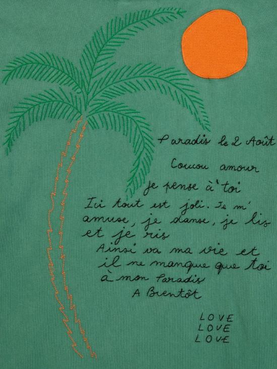 26SS 메종 라비쉬 반팔 티셔츠 ZMPATUREAUPALM DARK IVY WASHED - MAISON LABICHE