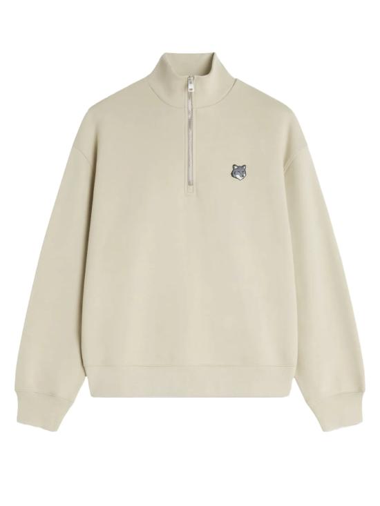 26SS 메종키츠네 폭스 헤드 컴포트 하프 집 스웨트셔츠 PM00305KM0341 0450 TEA LEAF