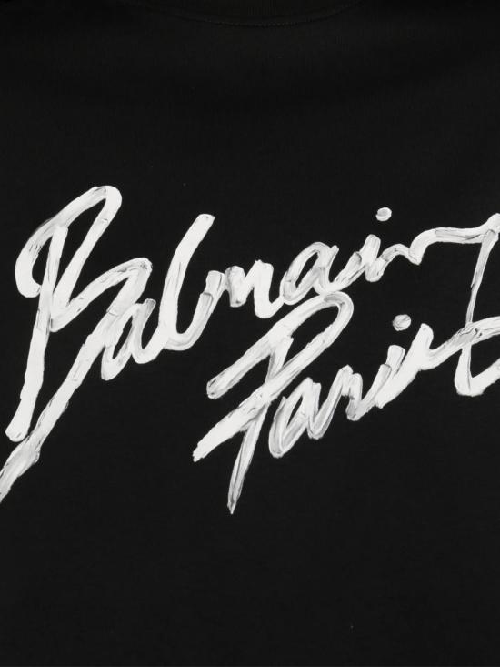 26SS 발망 반팔 티셔츠 GF1EE145BD41 EAB Noir blanc - BALMAIN