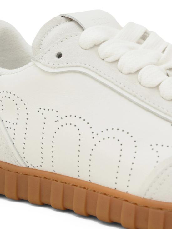 26SS 아미 카우하이드 레더 스텝 스니커즈 USN508 AL0126100 White - AMI