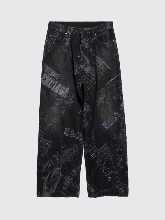 26SS 발렌시아가 데님 팬츠 857216TTWA8 1037 Black