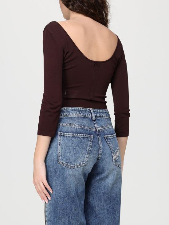 26SS 엘리자베타프랜치 반팔 티셔츠 MK71W61E2 644 Brown - ELISABETTA FRANCHI