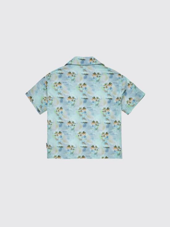 26SS [키즈] 팜앤젤스 셔츠 PBGG002S26FAB001 960 Blue - PALM ANGELS