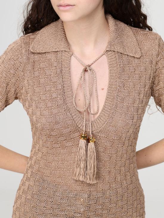 26SS 엘리자베타프랜치 폴로 티셔츠 MK12T62E2 470 Camel - ELISABETTA FRANCHI