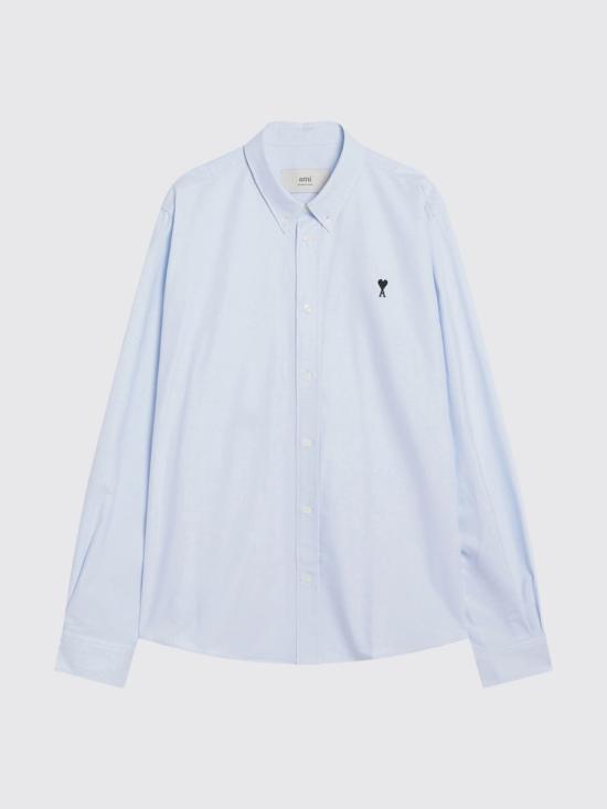 26SS 아미 긴팔 셔츠 HSH763CO0031 450 Blue - AMI