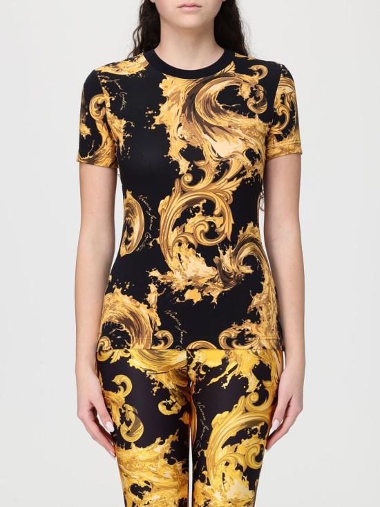 26SS 베르사체 반팔 티셔츠 80HAH608JS553 G89 Black