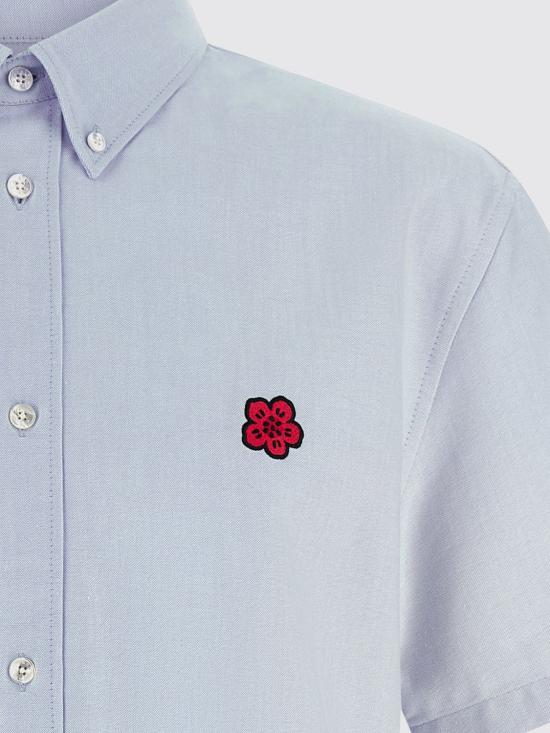 26SS 겐조 반팔 셔츠 FG55CH1099LO 63 Gnawed Blue - KENZO