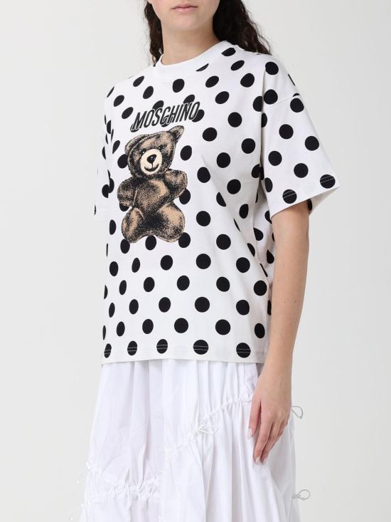 25FW 모스키노 반팔 티셔츠 07175441 2003 Ivory - MOSCHINO