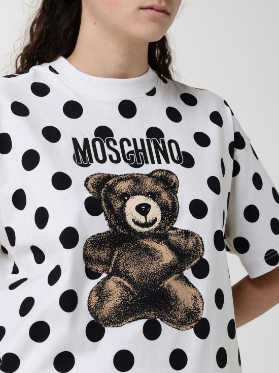25FW 모스키노 반팔 티셔츠 07175441 2003 Ivory - MOSCHINO
