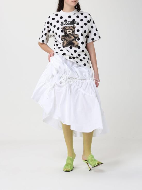 25FW 모스키노 반팔 티셔츠 07175441 2003 Ivory - MOSCHINO