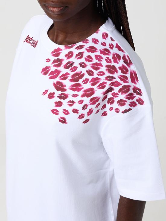 26SS 저스트까발리 반팔 티셔츠 80PAHE10CJ118 003 White - JUST CAVALLI