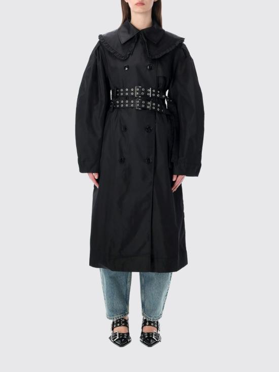 26SS 가니 트렌치 코트 A1010075 099 Black