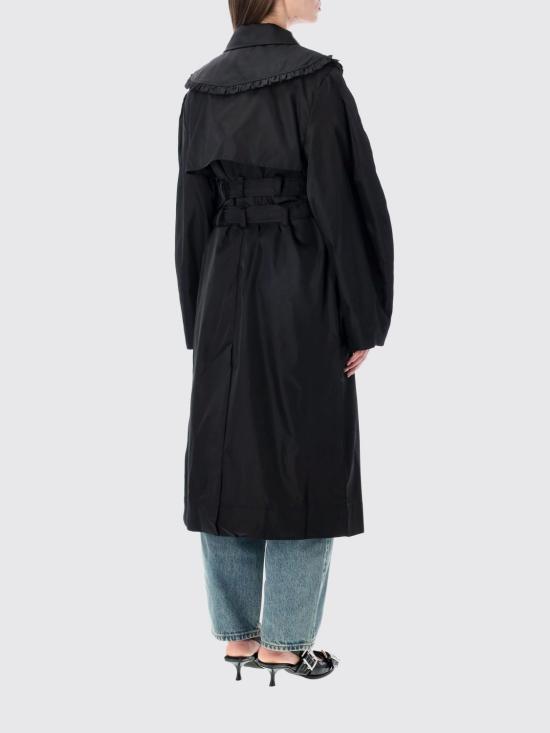 26SS 가니 트렌치 코트 A1010075 099 Black - GANNI