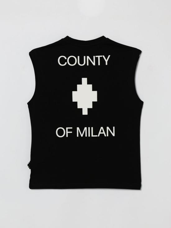 26SS [키즈] 컨트리 오브 밀란 티셔츠 S6CMJBTH007 110 Black - COUNTY OF MILAN