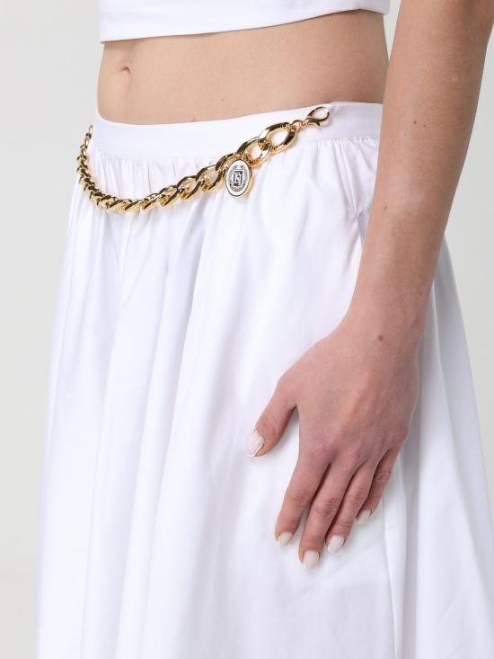 26SS 엘리자베타프랜치 미디 스커트 GO16061E2 100 White - ELISABETTA FRANCHI