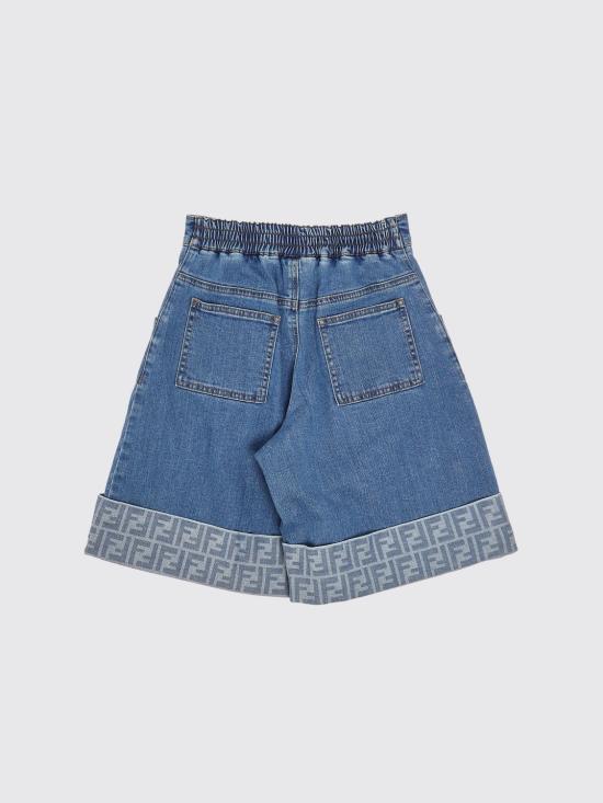 26SS [키즈] 펜디 쇼츠/버뮤다 JFF389AVVU F0QG0 Blue - FENDI