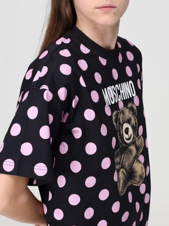 25FW 모스키노 반팔 티셔츠 07175441 3555 Black - MOSCHINO