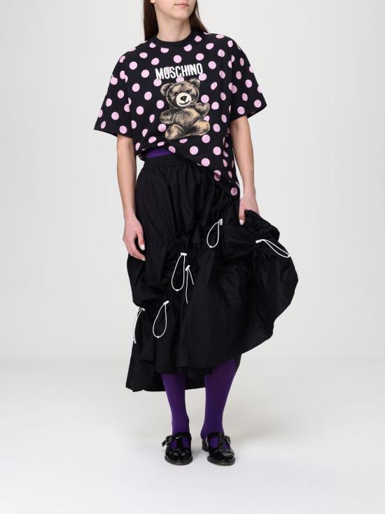 25FW 모스키노 반팔 티셔츠 07175441 3555 Black - MOSCHINO