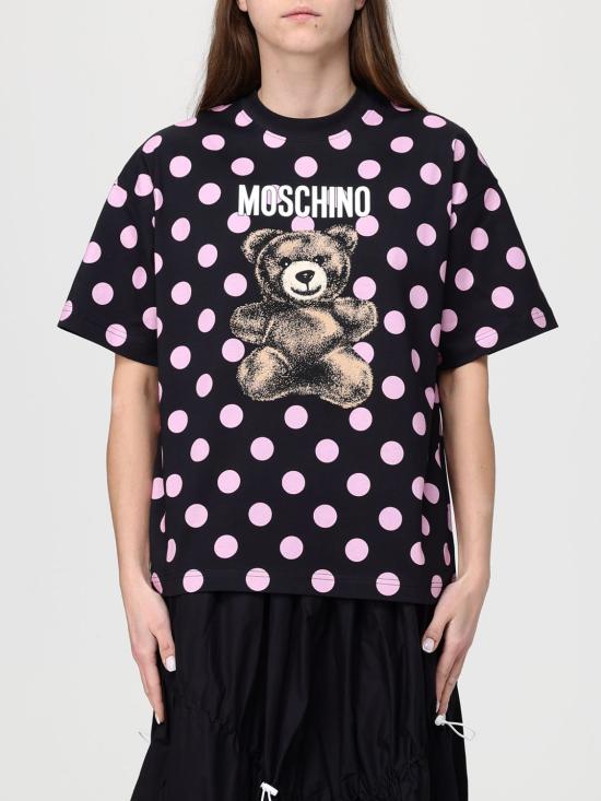 25FW 모스키노 반팔 티셔츠 07175441 3555 Black