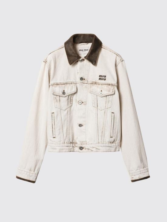 26SS 미우미우 데님 자켓 GWB273183T F0009 White