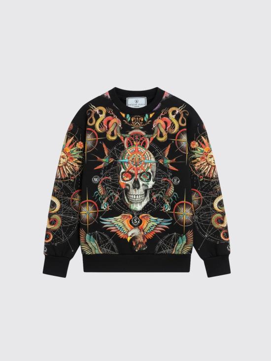 26SS [키즈] 필립 플레인 풀오버 S6PHJBSW032 110 Black