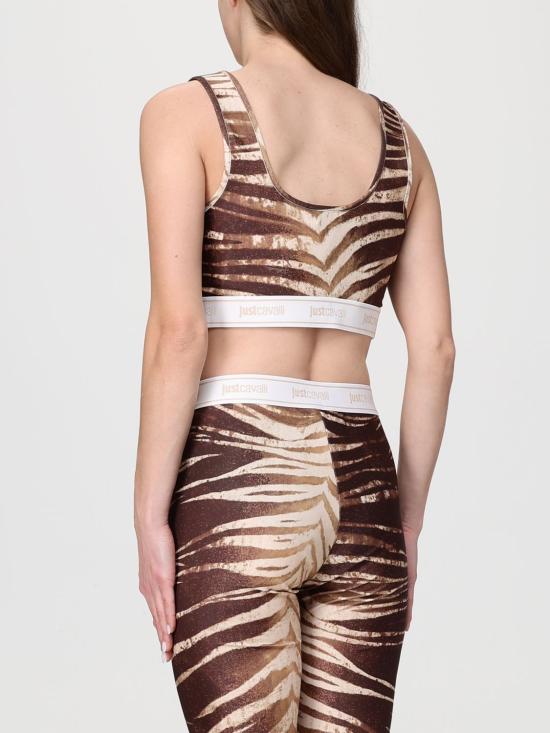 26SS 저스트까발리 트레이닝 티셔츠 80PAM204JS558 751 Brown - JUST CAVALLI