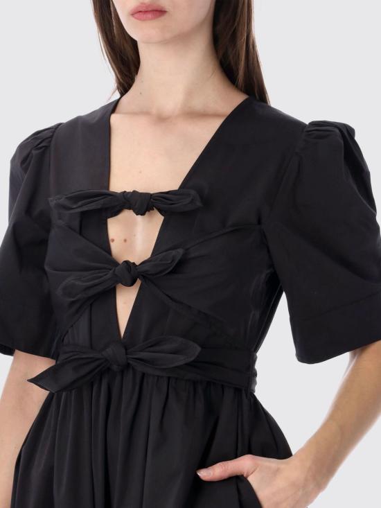 26SS 가니 스트레치 코튼 드레스 W0842706 099 Black - GANNI