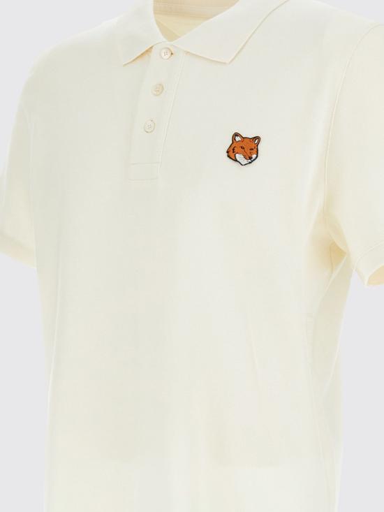 26SS 메종키츠네 폭스 헤드 레귤러 폴로 티셔츠 PM00209KP0002 0063 Beige - MAISON KITSUNE