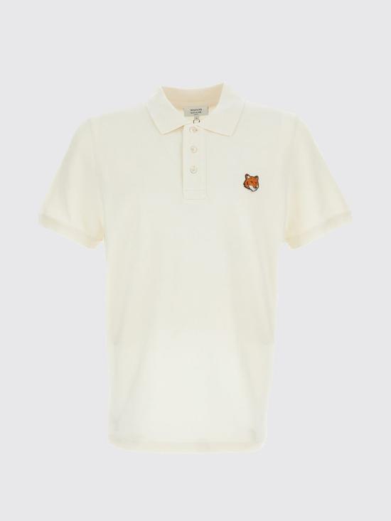 26SS 메종키츠네 폭스 헤드 레귤러 폴로 티셔츠 PM00209KP0002 0063 Beige - MAISON KITSUNE