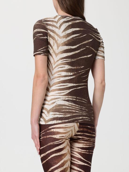 26SS 저스트까발리 반팔 티셔츠 80PAHE02CJ112 R83 Brown - JUST CAVALLI