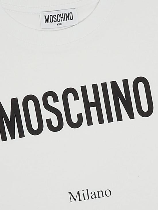 26SS [키즈] 모스키노 티셔츠 H6M05GLAA23 10101 White - MOSCHINO