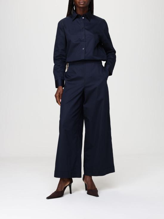 26SS 막스마라 스트레이트 팬츠 2616131037600 006 Navy - MAX MARA