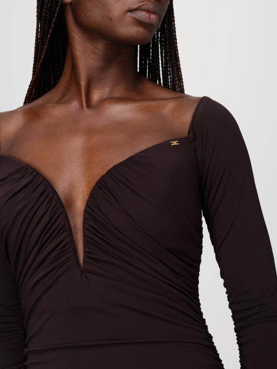 26SS 엘리자베타프랜치 롱 원피스 ABR1061E2 EV9 Brown - ELISABETTA FRANCHI