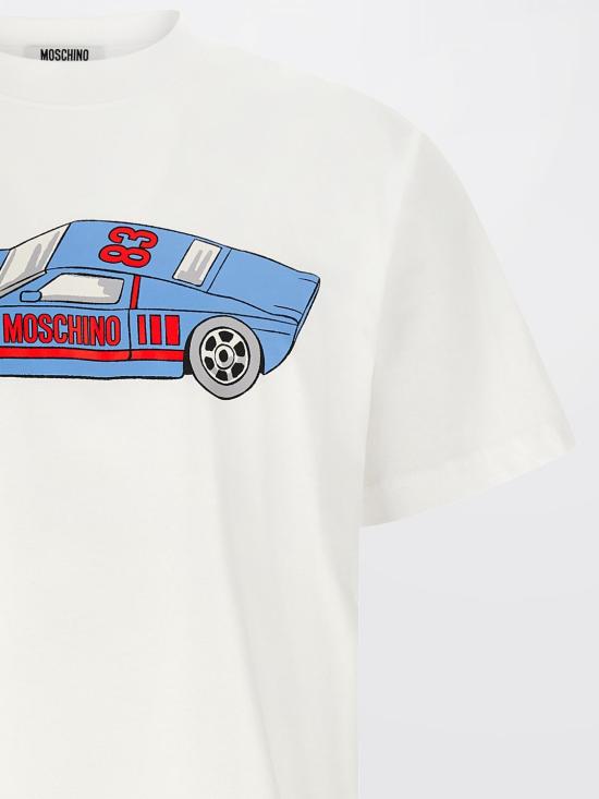 26SS 모스키노 반팔 티셔츠 07030241 1001 White - MOSCHINO