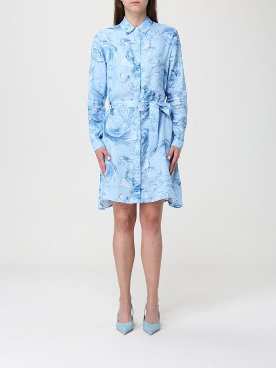 26SS 베르사체 롱 원피스 80HAO911NS757 291 Blue