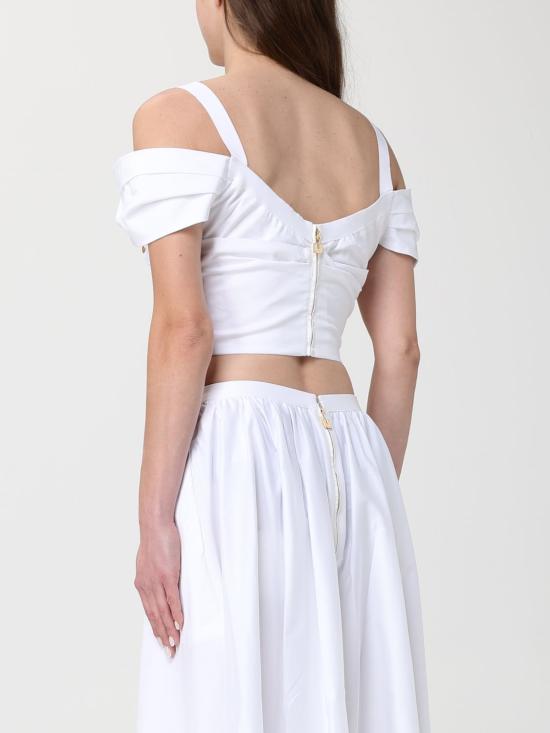 26SS 엘리자베타프랜치 민소매 티셔츠 TO04861E2 100 White - ELISABETTA FRANCHI