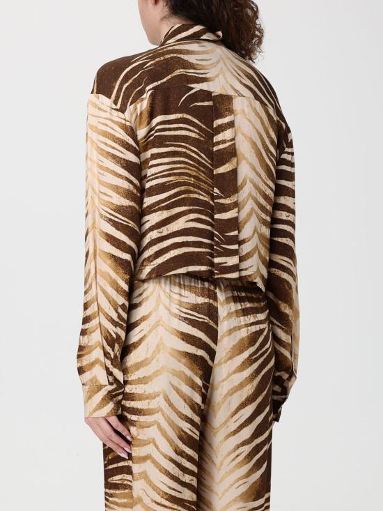 26SS 저스트까발리 셔츠 80PAL218NS819 751 Brown - JUST CAVALLI