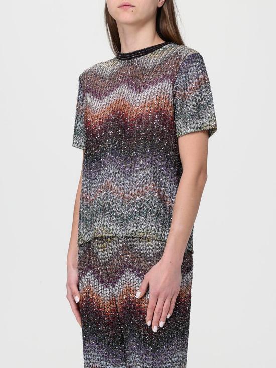 26SS 미소니 반팔 티셔츠 DS26SL00BC005Y S72P0 Multicolor - MISSONI