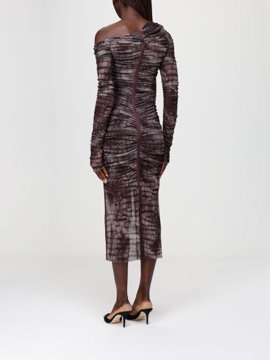 26SS 엘리자베타프랜치 롱 원피스 AB91361E2 644 Brown - ELISABETTA FRANCHI