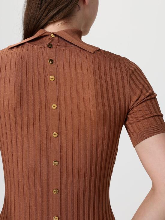 26SS 엘리자베타프랜치 롱 원피스 AM22S62E2 600 Brown - ELISABETTA FRANCHI